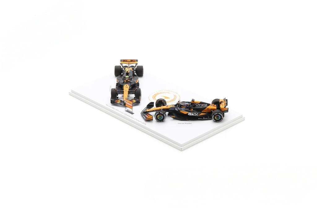 Spark Масштабная модель McLaren F1 Team MCL38 2024 F1 Набор из 2 шт. Норрис Готовая с логотипами спонсоров Металлическая модель автомобиля 1/43 Чемпионы конструкторов, Автомобили № 4 L. & #81 О.