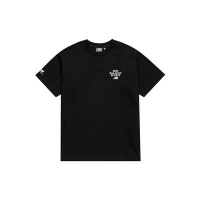 New Balance Футболка с опущенными плечами Унисекс Черный 5ED12093-BK