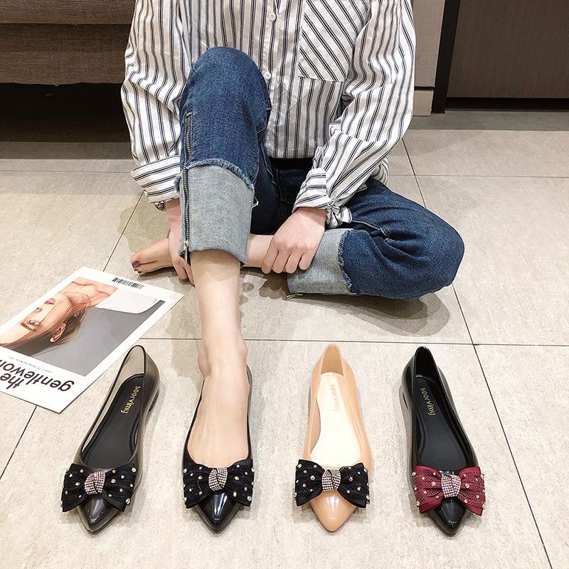 Модные милые женские босоножки-желе 2024 года, новые летние туфли для женщин, модные плоские сандалии с бабочкой и узлом на плоской подошве Sandalias De Mujer