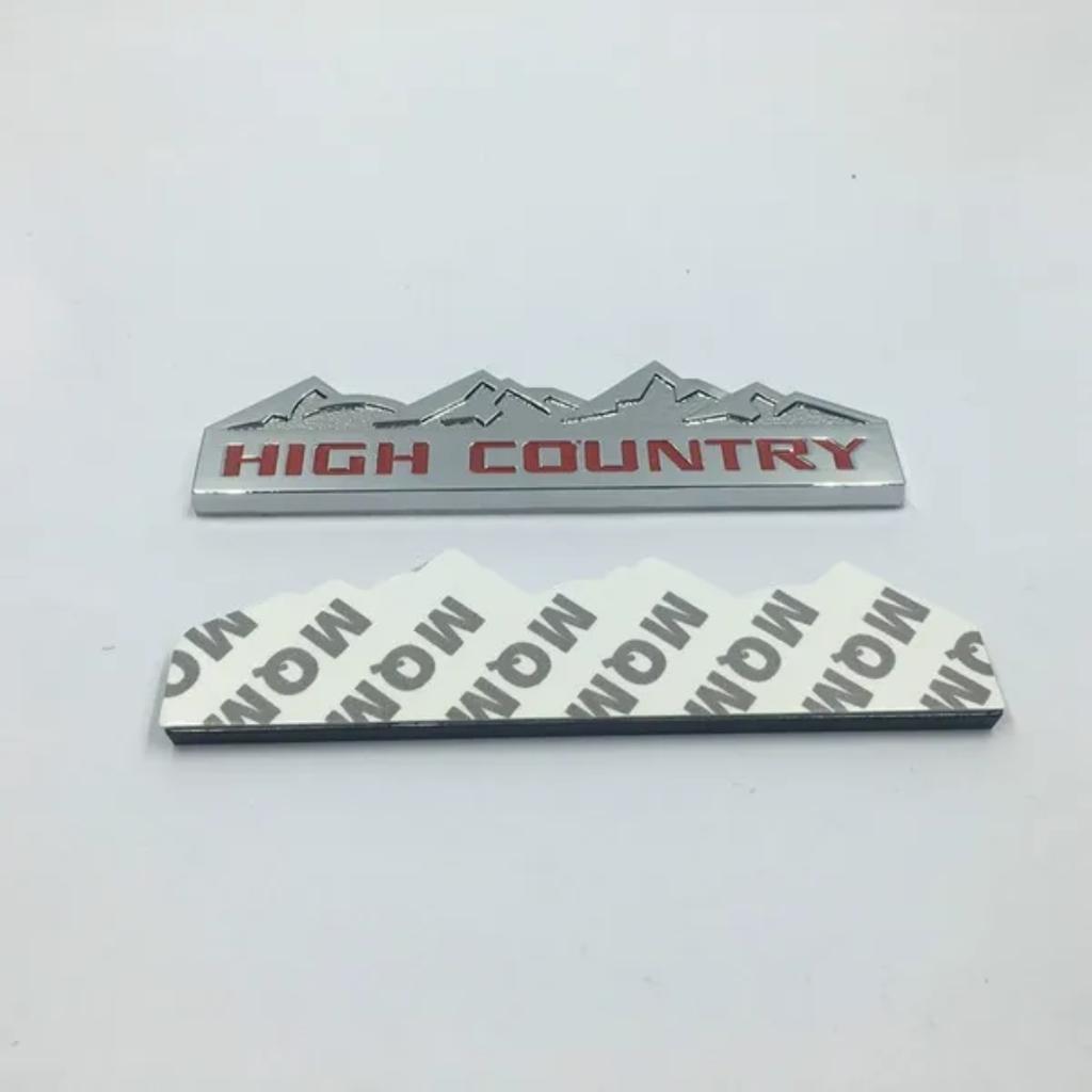 3D Letter Logo Car Stickers Emblem Tail Badge Rear Trunk Decals For C/hevrolet S/ilverado S/ierra Fender or Tailgate HIGH COUNTRY Emblem Nameplate