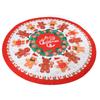 Xmas Tablecloth 60 Inch Round Polyester Anti Fading Tear Resistant Washable Holiday Table Cloth