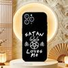 Пентаграмма 666 Демонический Сатанинский Чехол Для Телефона Для iPhone  17,16,15,14,13,12,11,Pro,Max,Plus,E,Air,Mini Черный Ударопрочный Funda Чехол