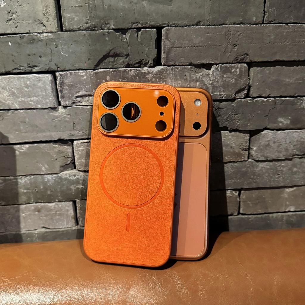 Тонкий круглый магнитный держатель для кожаного чехла для телефона iPhone 17 для iPhone16promax с защитной крышкой с плёнкой для объектива