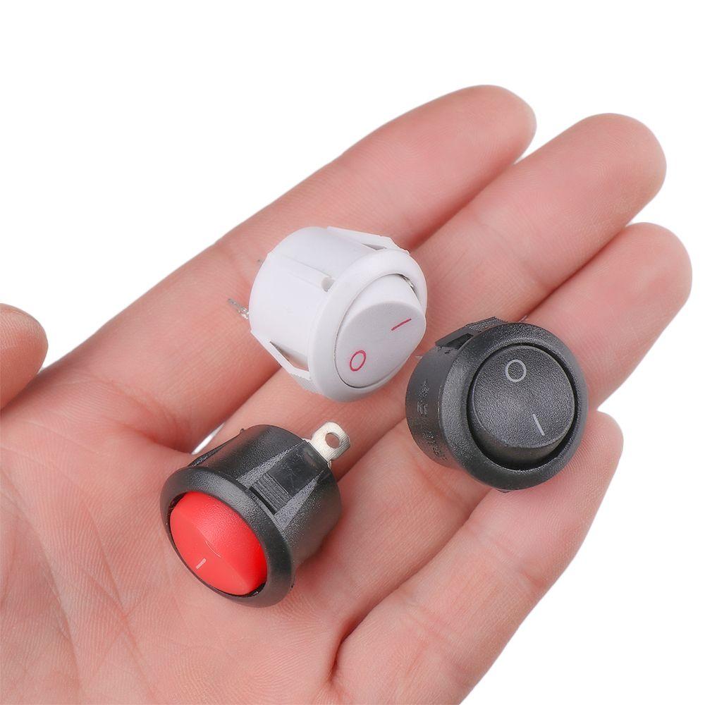 5pcs Durable Boat Rocker Mini Push Button Toggle Switch 2PIN ON/OFF Car Boat