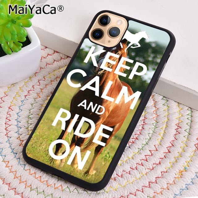 MaiYaCa Keep Calm and Ride On Love Horses Pony Phone Case For iPhone 17 Air 16 pro max 15 14 plus 12 13 Cover coque