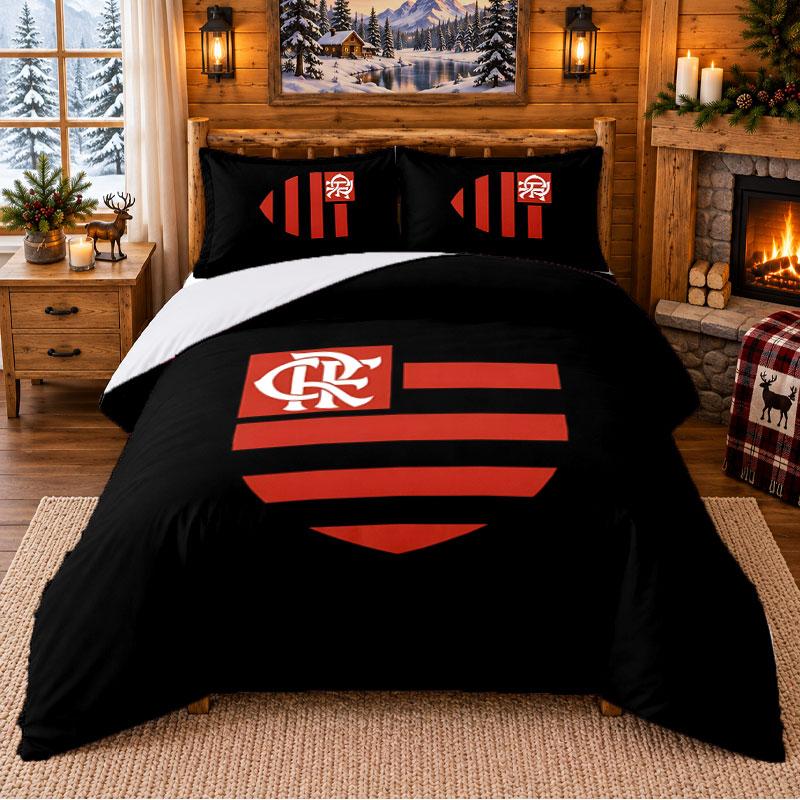 Flamengo Pattern Bedding 3Pcs Set Bed Sheet And Pillowcases For Indoor Bedroom
