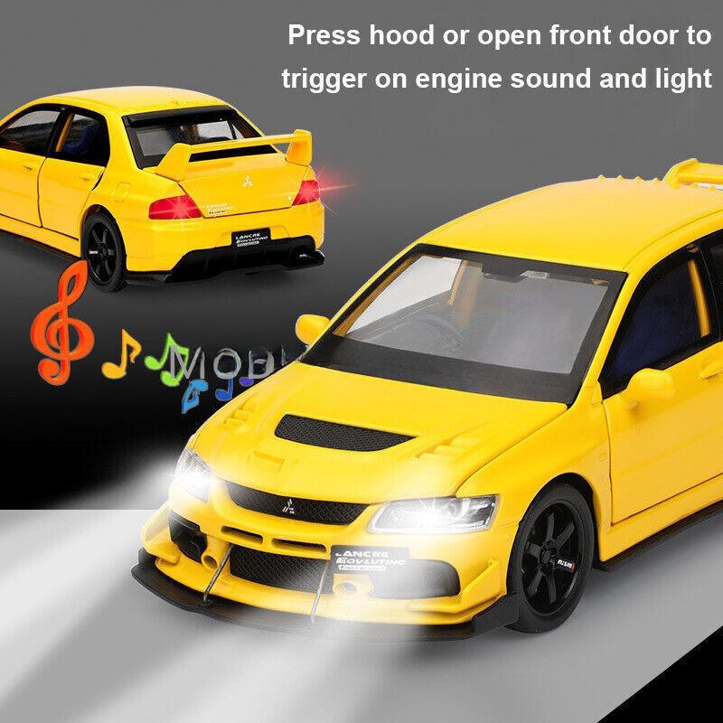 1/32 Mitsubishi Lancer EVO IX литая модель игрушечная коллекционная игрушка со звуком и светом