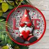 Whimsical Valentine'S Day Round Wooden Sign - Unique Gnome & Love Design, Multifunctional Outdoor Yard Sign for Home, Farm, Garden, Bar, Garage