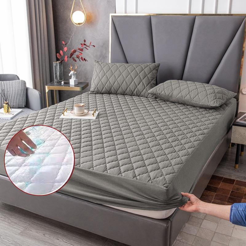 Покрывало из матовой ткани, стеганый чехол для матраса, водонепроницаемый наматрасник для кровати, чехол для матраса с защитой от клещей