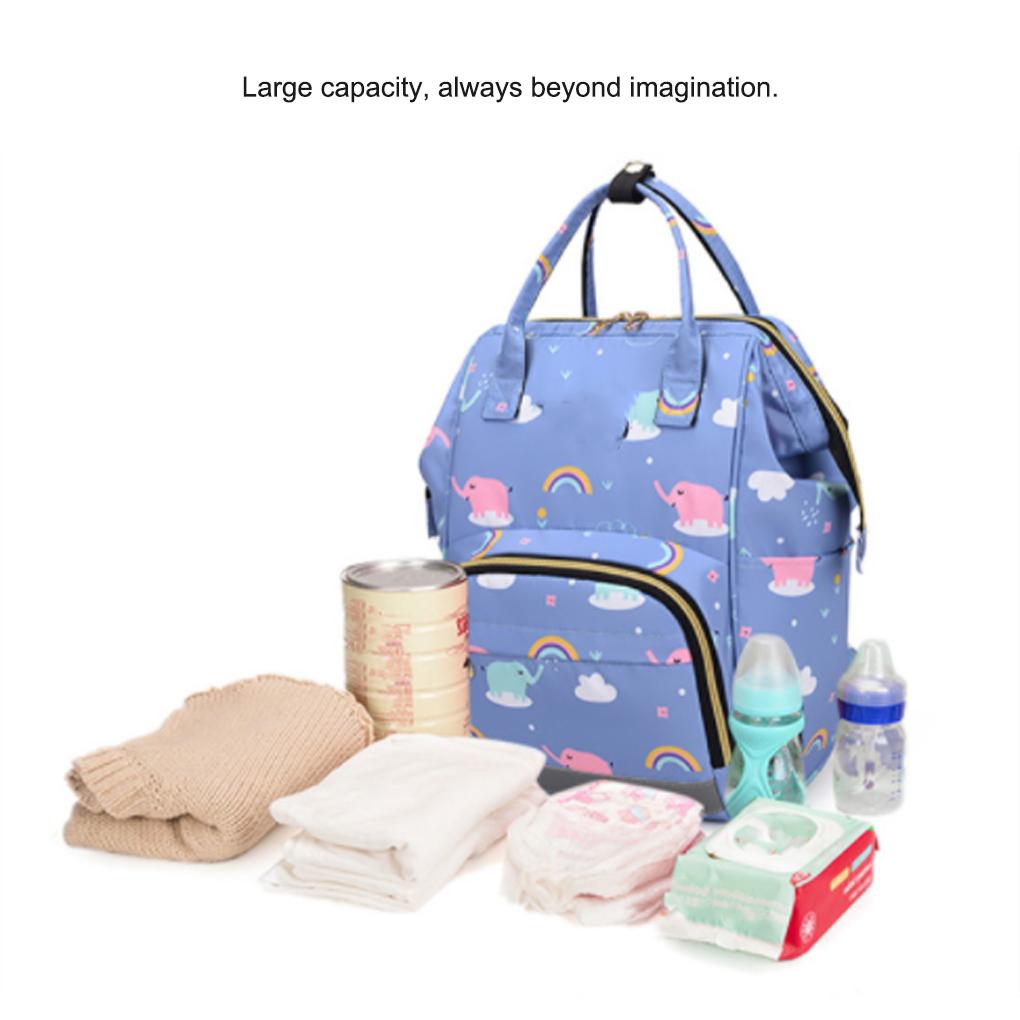 Mummy Backpack Cute Colorful Large Capacity Nursing Multi-pocket Storage Outdoor Camping Picnic Barbecue Handbag Pouch
