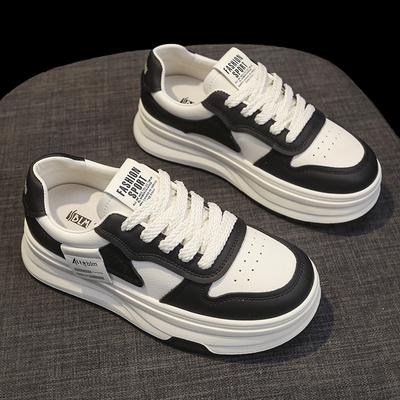 Кожаные кеды на толстой подошве, увеличивающие рост, женские, новые весенне-осенние, универсальные и легкие, маленькие белые кеды, женская повседневная спортивная обувь