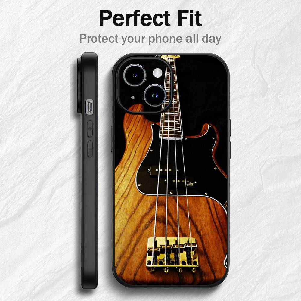 Классическая музыкальная гитара Чехол для телефона Для iPhone 17 16 15 14 13 12 PRO MAX PLUS Mini ТПУ Мягкий к коже Чехол
