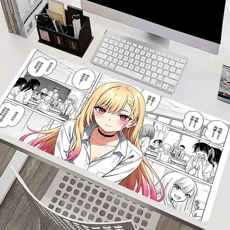 Mouse Pad kawaii Gaming Desk Mat Marin Kitagawa Anime Mouse Mat My Dress Up Darling Keyboard Pad Gamer Mousepad Home Table Pad