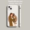 Роскошный Цветной Чехол Для Телефона Для iPhone 15 14 13 12 mini 11 Pro Max XS X XR SE 7 8 Plus Силиконовый Бежевый Чехол Девочка Мама Семья