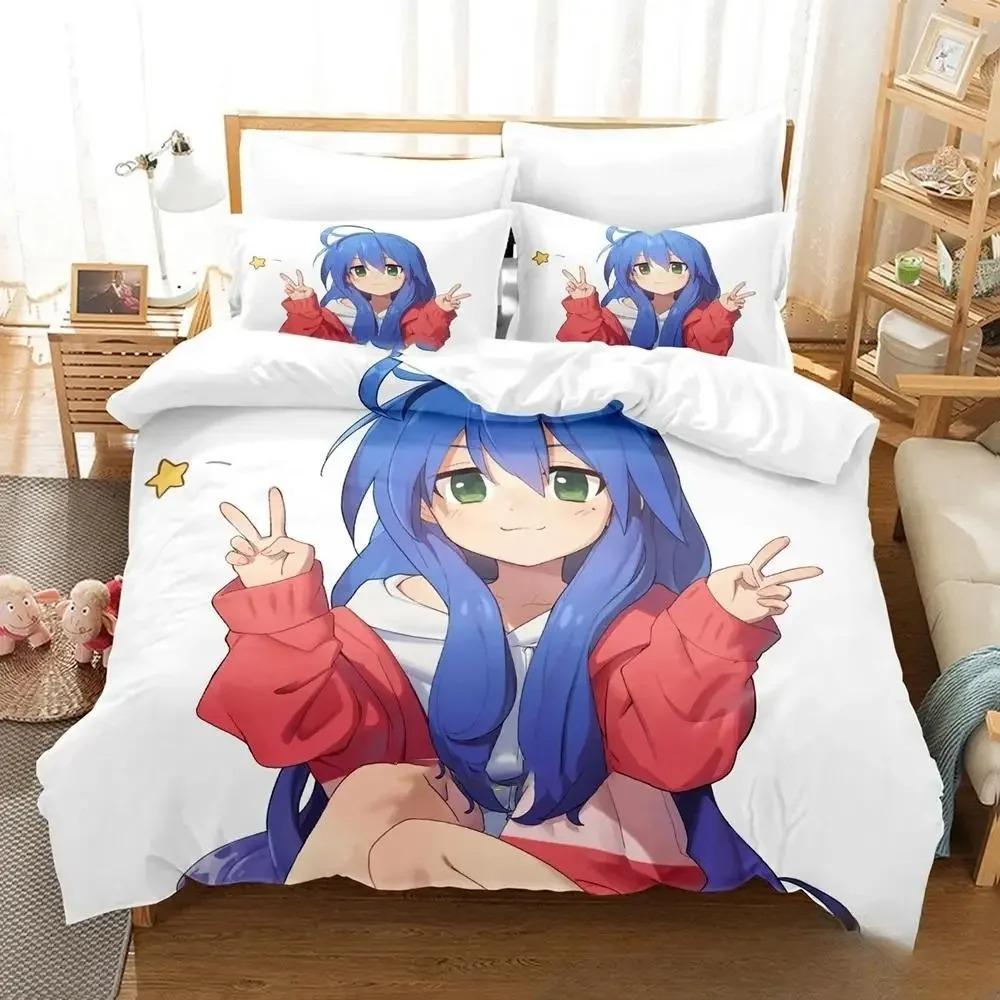 3D аниме Konata Izumi Lucky Star комплект постельного белья пододеяльник постельный комплект пододеяльник наволочка одеяло king size queen размер для мальчиков взрослых