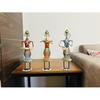 Iron Multicolor Rajasthani Statue Musicians Set of 3 Showpiece, Table Decorative Items, Decorative Items for Home,Antique Gift Items