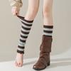 Персидский бархат, утягивающие и увеличивающие рост гольфы до колена в полоску, теплые гетры, носки-слайсы, женские милые осенне-зимние вязаные шерстяные рукава