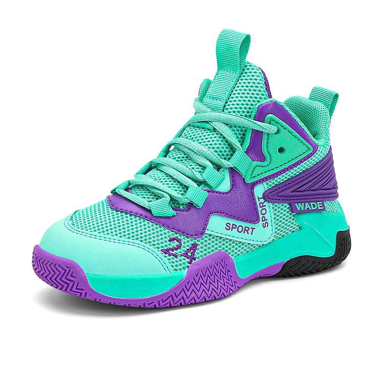Children's summer mesh breathable boys' basketball shoes medium and older children's sports shoes boys' shoes sneakers classmates No. 24