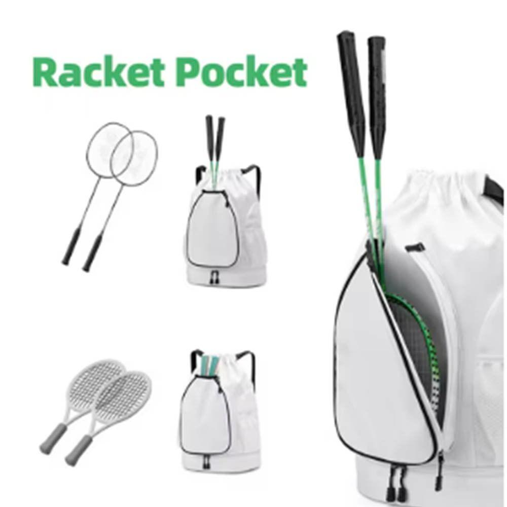 Large Capacity Badminton Sports Bag with Shoes Pocket Gym Pack Outdoor Sports