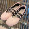 Leather Version Shoes Ghost Tiger Shallow Mouth Versatile Ballet Shoes Sheepskin Mary Jane Shoes Casual Single Shoes Sports