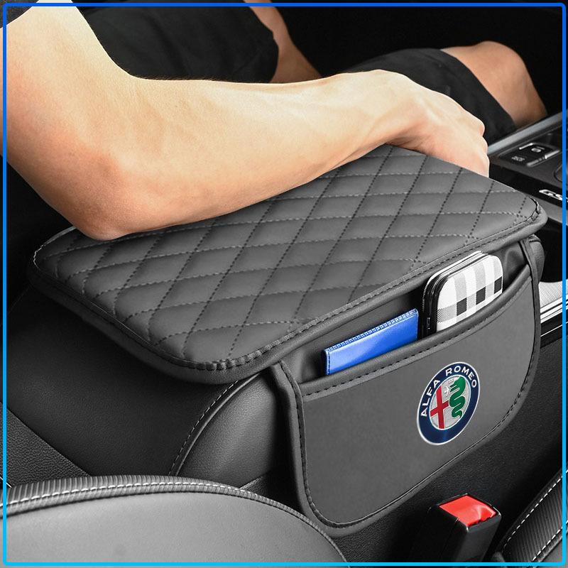 Для Alfa Romeo 147 159 Giulietta Giulia Mito Spider Alpha Nподголовник 1 шт. Кожаный автомобильный коврик на подлокотник, салфетницы, подкладка для регулировки высоты, бокс-подлокотник