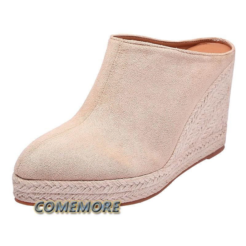 Женские эспадрильи на платформе, сандалии на танкетке, удобные, с закрытым носком, на каблуках, повседневные, с острым носком, лето-весна, черные, модные, большого размера