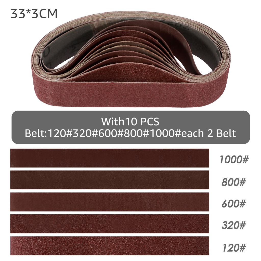 110-220v Mini Electric Belt Sander 7-Speed Adjustable Speed Bench Grinder Sanding Machine for Grinding Metal Wood Acrylic