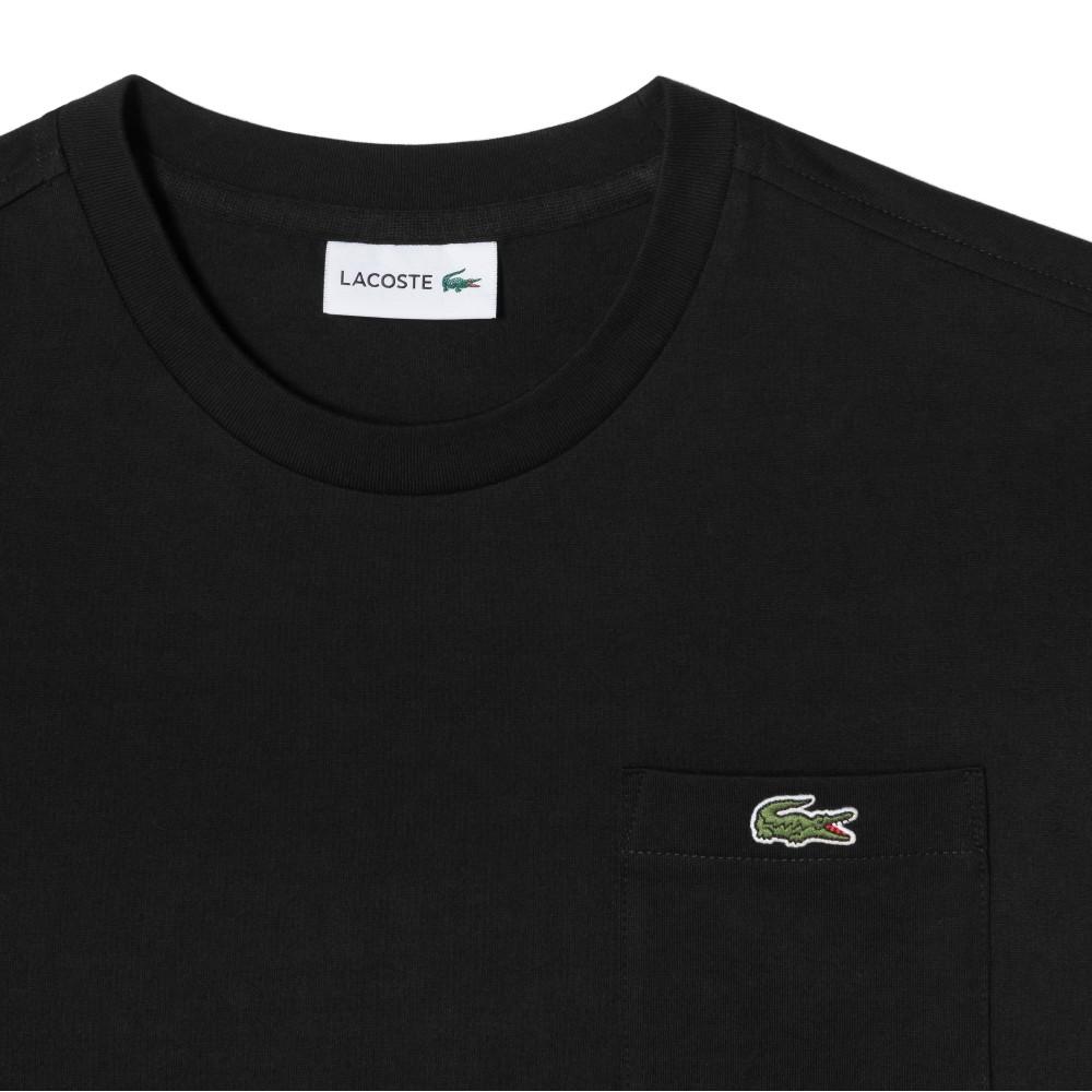 Lacoste Мужская базовая футболка с круглым вырезом и карманом TH280E-55G031