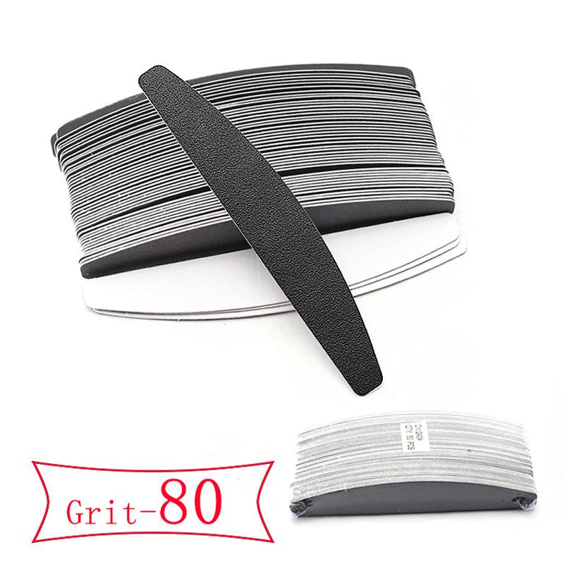 Tearable Gray-White Sanding Sheets: Replaceable Half-Moon Nail File with Stainless Steel Core for Shaping and Nail Art