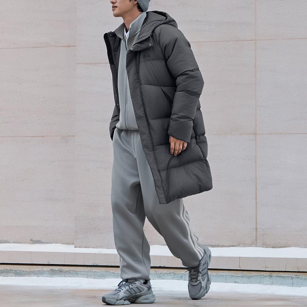 Adidas 600 Fill Casual Mid-Length Warm Duck Down Hooded Jacket Men Jacket KQ5516