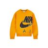 Nike Air X Kim Jones Logo Print Fleece Crew Neck Sweatshirt Men Tops Orange DD0693-804