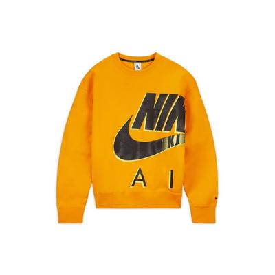 Nike Мужская флисовая толстовка с круглым вырезом и принтом логотипа Air X Kim Jones, оранжевая DD0693-804
