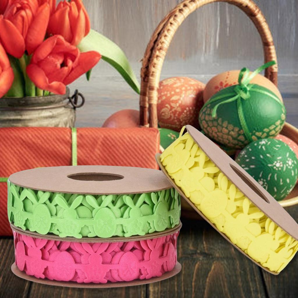 Easter Spring Ribbon Pastel Spring Color Craft Ribbon Easter Fabric Ribbon Decor Decorative Gift Wrapping Ribbon Rolls