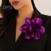 Women Corsage Brooch Fabric Flower Shape Anti-slip Suit Coat Collar Hat Scarf Dress Decoration Clothes Pin Prom Party Garment Jewelry