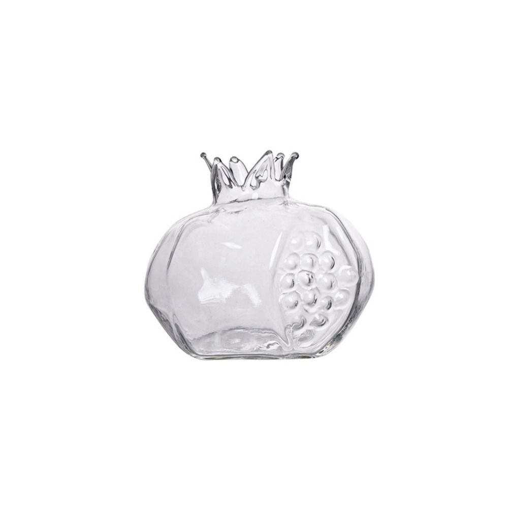 Прозрачная гранатовая стеклянная ваза Красная фруктовая ваза Креативная гидропонная ваза для цветов Настольная