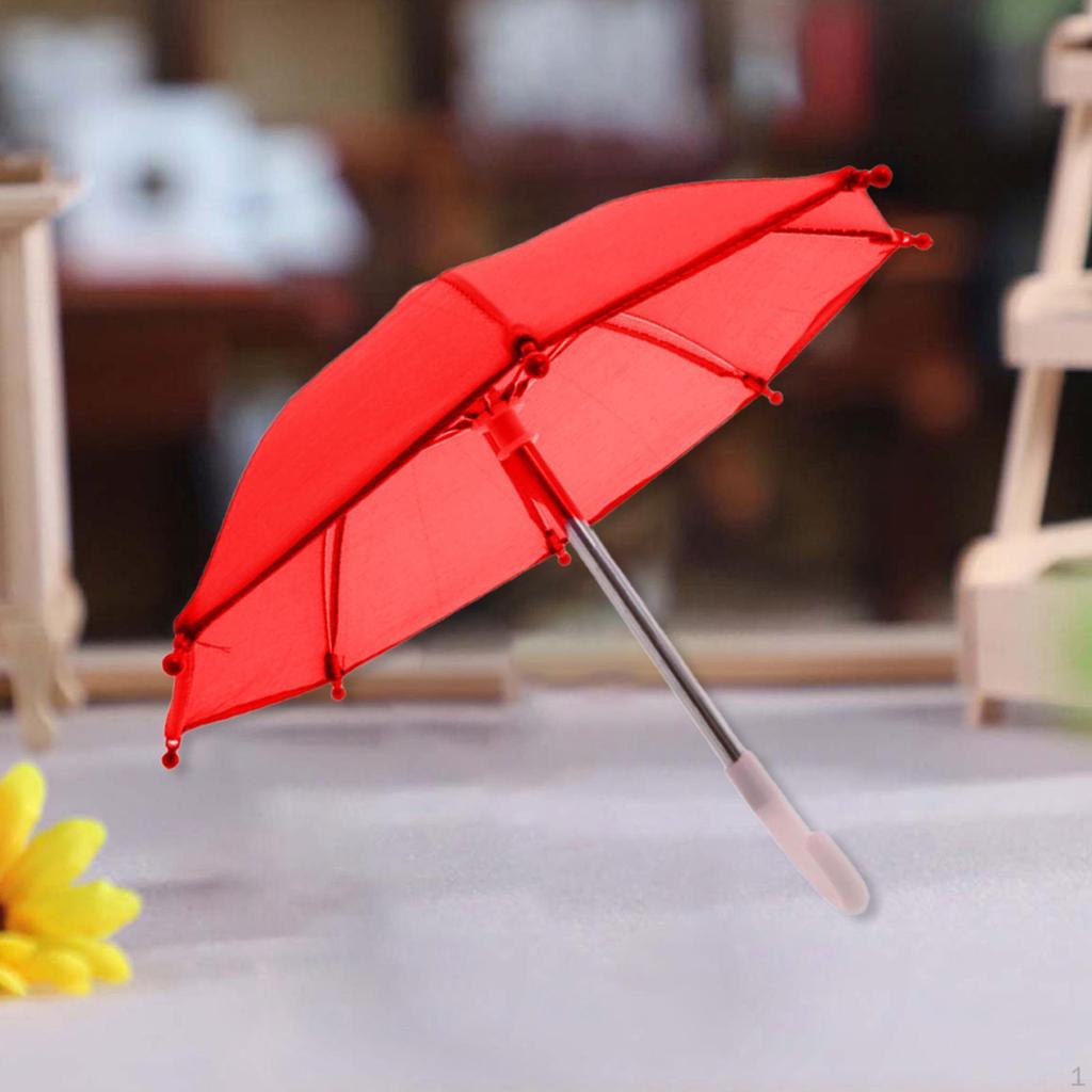 Dollhouse Miniature Umbrella Cute Parasol Decor Decorative Kids Children Toy Sunny Rainy