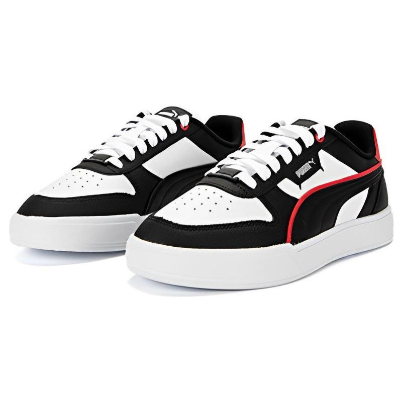 Puma Кеды Caven Dime из синтетической кожи, низкие, для скейтбординга, унисекс, Белый Черный Красный 384953-16
