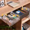 Under-Desk Transparent Adhesive Drawer: Large Hidden Storage Box for Office Desks
