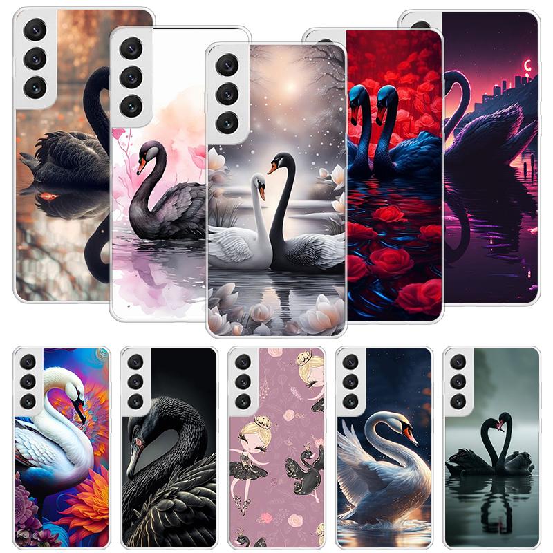 Black Swan Noble Phone Case For Samsung Galaxy S26 S25 Edge S24 S23 FE S22 Ultra S21 Plus S20 + Fundas Cover Coque Galaxy S25 S2
