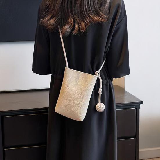 Женская сумка через плечо для телефона, однотонная мини-сумка-мессенджер, маленькая сумка через плечо для сотового телефона для повседневных выходов на улицу для шопинга