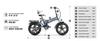 Ebike Cool model E20 Factory Direct Sale Folding Electric 20 Inch Foldable Electric Bike 48V 15Ah Off Road Electric Bikes.