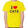 I Love Cats I Heart Cats Fashion Tees Tops Summer Cotton New Shirts And Tshirts Casual Unisex Breathable Printing T Shirt