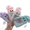 KOVOL Esther Bunny Trading Card Case, Card Holder, Keychain, Fluffy Rabbit Plush Toy, Perfect for Birthdays and Gifts (Blue)