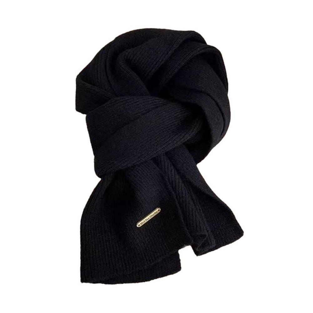 Woolen Cross Scarf Thicken Neck Scarf Winter Warm Knit Scarf Girls