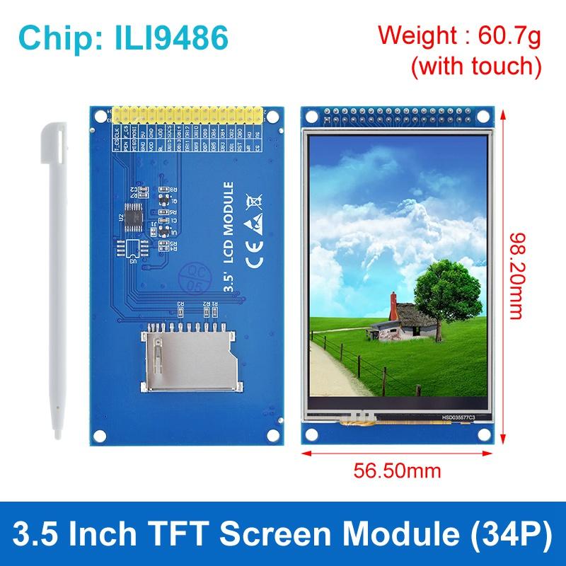 3,5-дюймовый TFT LCD сенсорный экранный модуль 480x320 ST7796U ILI9486 LCD дисплей для платы Arduino UNO MEGA2560 С сенсорным экраном / Без сенсорного экрана