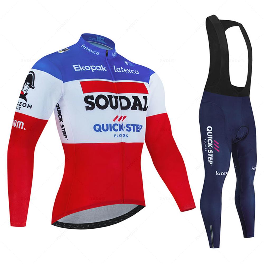 Lidl Soudal Комплект одежды для велоспорта с длинным рукавом Летняя майка Костюм Спортивная одежда Велосипедная одежда Maílllot Ciclismo Hombre