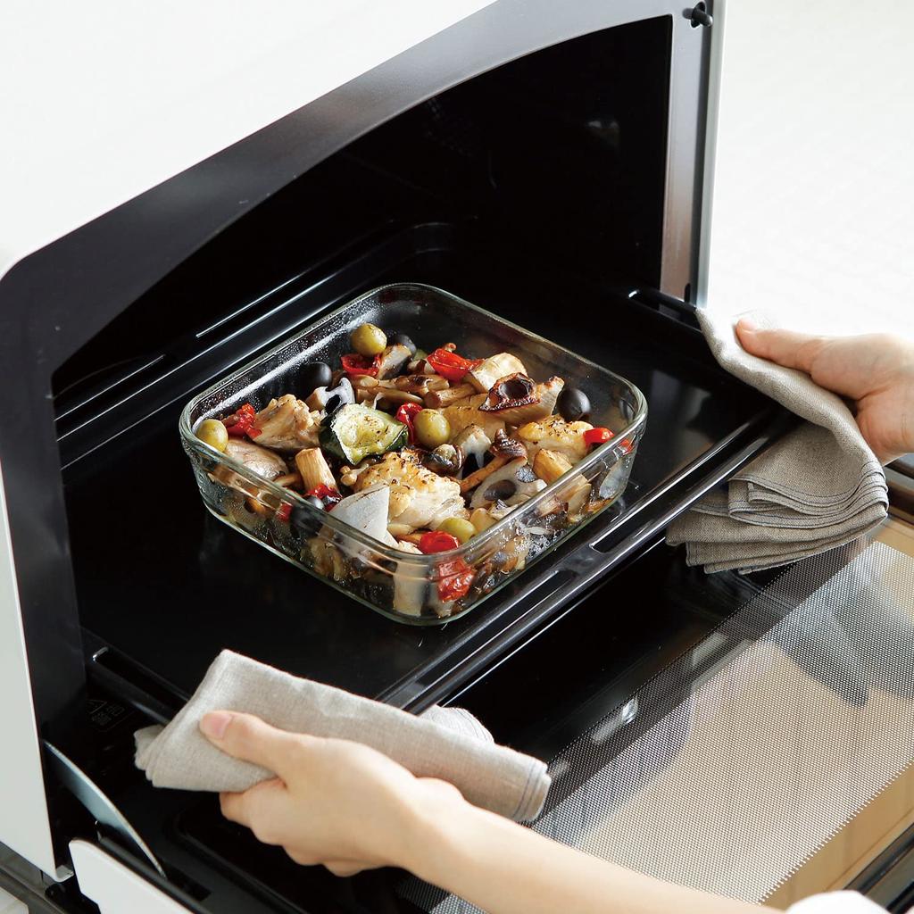 iwaki Pack Range Deep Storage and Microwave & Container, Medium, 1L, White, Freezer, Oven, Safe, KN3247H-W