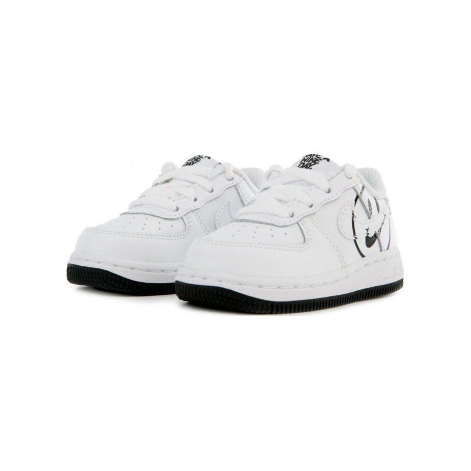 Nike Nike Air Force 1 LV8 'Have A Nike Day' Смайлик Низкие Кроссовки для Скейтборда Белый Черный Малыш и Малыш BQ8275-100