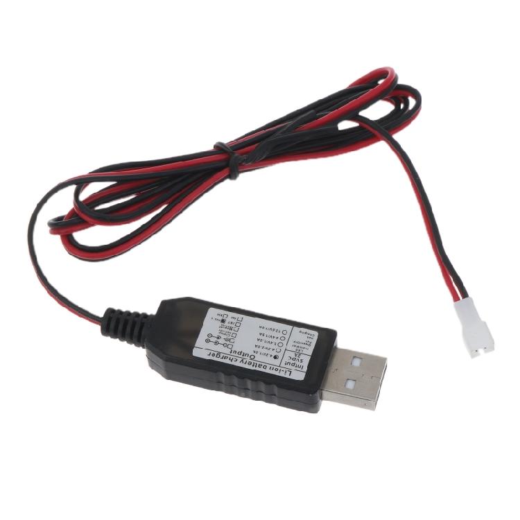Зарядный кабель PH2.0 2-контактный для перезаряжаемой батареи 3,7 В, USB-шнур 1 м
