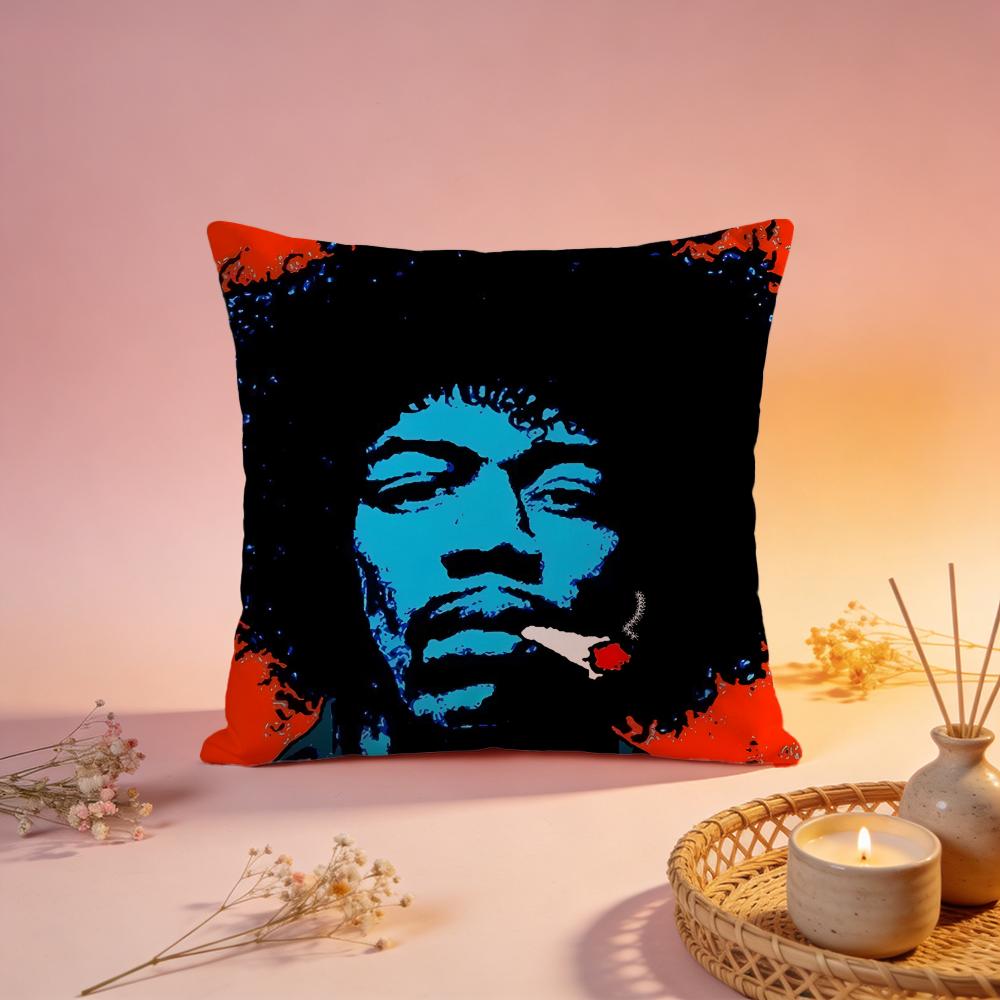Fashion JJimi Hendrixful Cushion Cover Comfortable Durable Pillow Cover MultiScene for Home Office Car Sofa